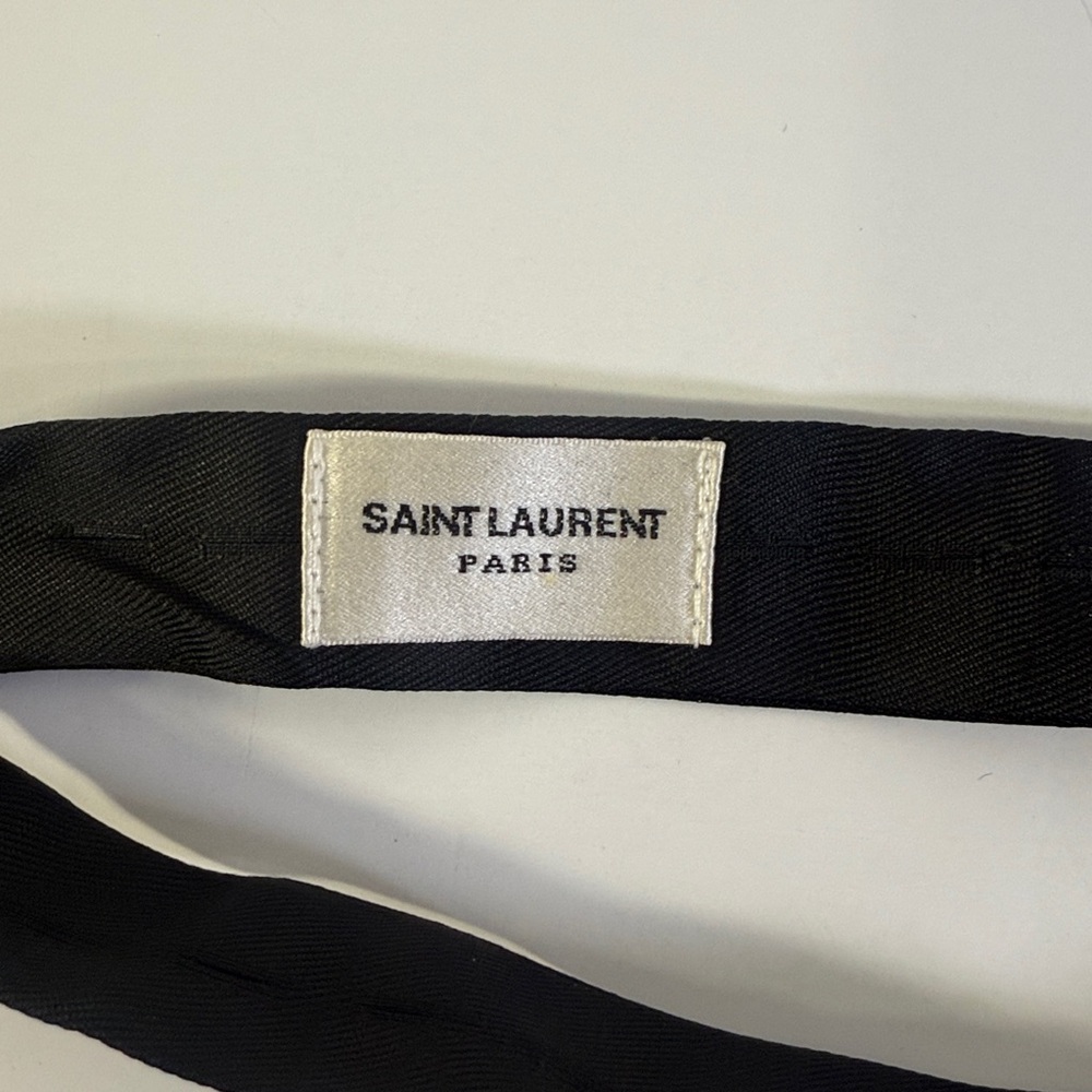 Saint Laurent Classic Black Silk self tie Bow tie